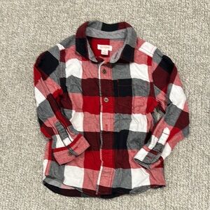 Cat and Jack Red Plaid Kids Shirt